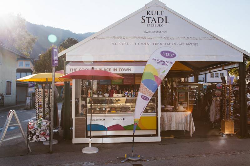 Vegan ice-cream shop in St. Gilgen, Austria