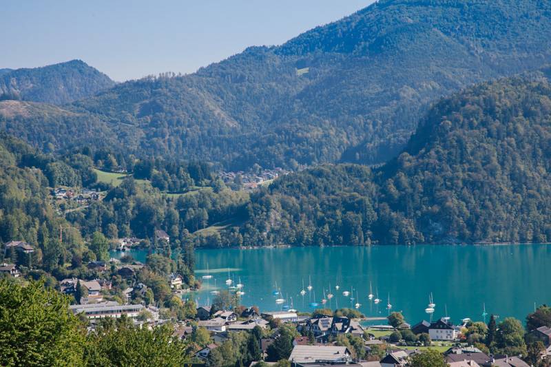 View of Wolfgangsee in Austria