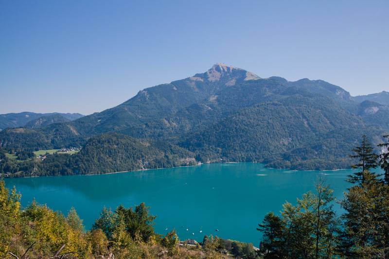 View of Lake Wolfgang in Austria
